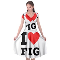 I Love Fig  Cap Sleeve Wrap Front Dress by ilovewhateva