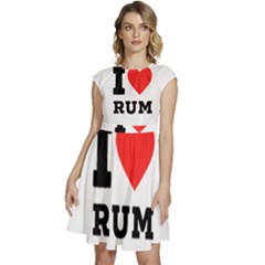 I Love Rum Cap Sleeve High Waist Dress by ilovewhateva