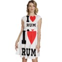 I love rum Cap Sleeve High Waist Dress View1