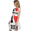 I love rum Cap Sleeve High Waist Dress View2