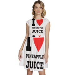 I Love Pineapple Juice Cap Sleeve High Waist Dress by ilovewhateva