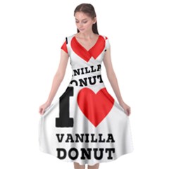 I Love Vanilla Donut Cap Sleeve Wrap Front Dress by ilovewhateva