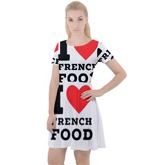 I Love French Food Cap Sleeve Velour Dress  by ilovewhateva