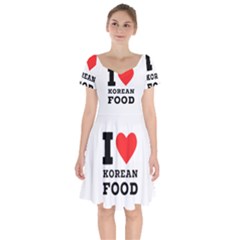 I Love Korean Food Short Sleeve Bardot Dress by ilovewhateva