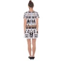 Dog-french-bulldog-seamless-pattern-face-head Drop Hem Mini Chiffon Dress View2