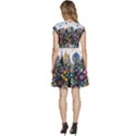 Flower Flowers Flora Floral Nature Watercolor Art Texture Cap Sleeve High Waist Dress View4