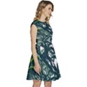 Tree Leaf Green Forest Wood Natural Nature Cap Sleeve High Waist Dress View3