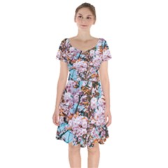 Nature Beautiful Rainbow Short Sleeve Bardot Dress by artworkshop