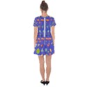 Virus-seamless-pattern Drop Hem Mini Chiffon Dress View2