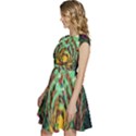 Monkey Tiger Bird Parrot Forest Jungle Style Cap Sleeve High Waist Dress View2