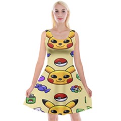 Pikachu Reversible Velvet Sleeveless Dress by artworkshop