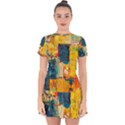 Wall Art Drop Hem Mini Chiffon Dress View1