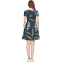 Abstract Floral- Ultra-stead Pantone Fabric Inside Out Cap Sleeve Dress View4