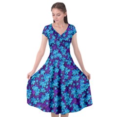 Flowers And Bloom In Perfect Lovely Harmony Cap Sleeve Wrap Front Dress by pepitasart