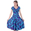 Flowers And Bloom In Perfect Lovely Harmony Cap Sleeve Wrap Front Dress View1