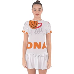 Basketball Lover Gifts For Birthday T- Shirt Basketball Lover Basketball Is In My D N A Basketball H Yoga Reflexion Pose T- Shirtyoga Reflexion Pose T- Shirt Drop Hem Mini Chiffon Dress by hizuto