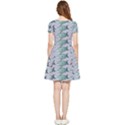 Fishes Pattern Background Theme Inside Out Cap Sleeve Dress View2