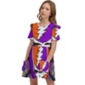 Gratefuldead Grateful Dead Pattern Kids  Frilly Sleeves Pocket Dress View3