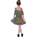 Grateful Dead Pattern Kids  Shoulder Cutout Chiffon Dress View2