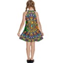 Grateful Dead Pattern Kids  Halter Collar Waist Tie Chiffon Dress View4