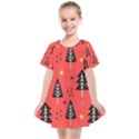 Christmas Christmas Tree Pattern Kids  Smock Dress View1