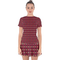 Kaleidoscope Seamless Pattern Drop Hem Mini Chiffon Dress by Ravend