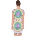 Mandala Pattern Rainbow Pride Capsleeve Drawstring Dress  View2