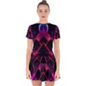 Synthwave City Retrowave Wave Drop Hem Mini Chiffon Dress View1