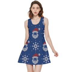 Santa Clauses Wallpaper Inside Out Reversible Sleeveless Dress by artworkshop