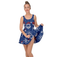 Santa Clauses Wallpaper Inside Out Casual Dress by artworkshop