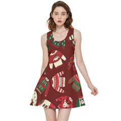 Ugly Sweater Wrapping Paper Inside Out Reversible Sleeveless Dress by artworkshop