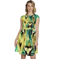 Love The Tiger Cap Sleeve High Waist Dress by TShirt44