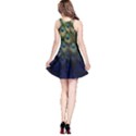 Elegant Peacock Blue Pattern Reversible Sleeveless Dress View2