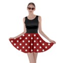 Red Polka Dots Skirt Black Skater Dress View1