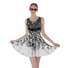 White Horror Spider Black Halloween Bats Skater Dress by CoolDesigns