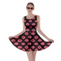 Lips Dark Pink Cute Pink Valentine Day Pattern Cute Hearts Skater Dress View1