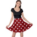 Red Polka Dots Skirt Black Cap Sleeve Dress View1