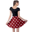 Red Polka Dots Skirt Black Cap Sleeve Dress View2