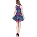 Blue Marijuana Shadow Green Marijuana Badges with Marijuana Leaves Sleeveless Skater Dress View2