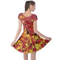 Indian Red Autumn Maple Leaves Seeds Cap Sleeve Dress View2