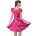 Lips Pink Red Happy Valentines Pattern Cap Sleeve Dress View2