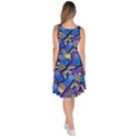 Purple Game Pattern Pixelated Cartoon Knee Length Skater Dress With Pockets View4