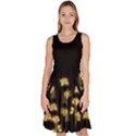 Shine Roses Black Floral Knee Length Skater Dress With Pockets View1