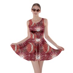 Red Astrology Skater Dress by CoolDesigns