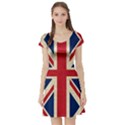 UK Flag Red Vintage Short Sleeve Skater Dress View1