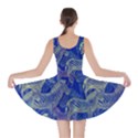 Zoo Blue Zebra Animal Pattern Party Skater Dress View2