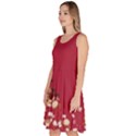 Alice Rabbit Red Knee Length Skater Dress With Pockets View2