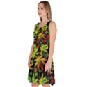 Marijuana Big Green Marijuana Leaves Knee Length Skater Dress With Pockets View2