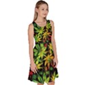 Marijuana Big Green Marijuana Leaves Knee Length Skater Dress With Pockets View3