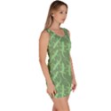 Green Tone Cute Gecko Shape Pattern Bodycon Dress View3